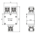 Boite Etanche Transparente RAC–BOX3–68 - Avec dominos - 3 entrées - presse étoupe - IP68 - compatible câble souple - Mobalu Boutique