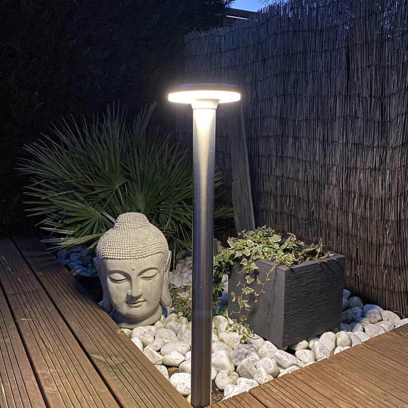 Borne Led solaire LIVING - Détecteur de mouvements - 3 modes d'éclairages 75 à 600 lumens