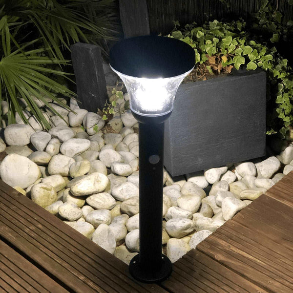 Borne Led solaire DIVA - Détecteur de mouvements - 3 modes d'éclairage de 75 à 600 lumens