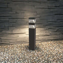 Borne pyramide  32 led grise anthracite 60 cm 230v 1000 lumens - Lumihome-France.com