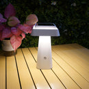 Lampe de table Led solaire blanche RITA - 3 modes d'éclairage 70 à 370 lumens - Tactile - Prise USB