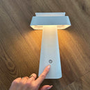 Lampe de table Led solaire blanche RITA - 3 modes d'éclairage 70 à 370 lumens - Tactile - Prise USB