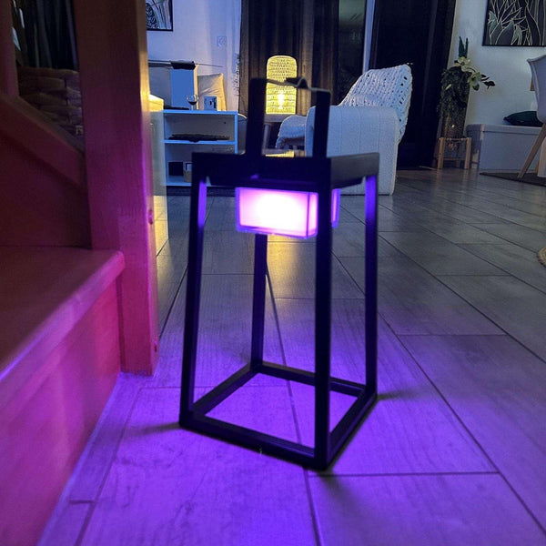 Lanterne Led solaire & Usb connectée EVADE - RGB+CCT - Pilotable avec smartphone - Intérieur & Extérieur