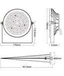 FUTC03 - Spot Led à piquet RGB/CCT connecté 15W - 230V - Ø 17 cm - Télecommandable - Mobalu Boutique