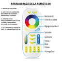 Télécommande RF RGBWW 4 zones pour gamme connectée MI–LIGHT - Mobalu Boutique