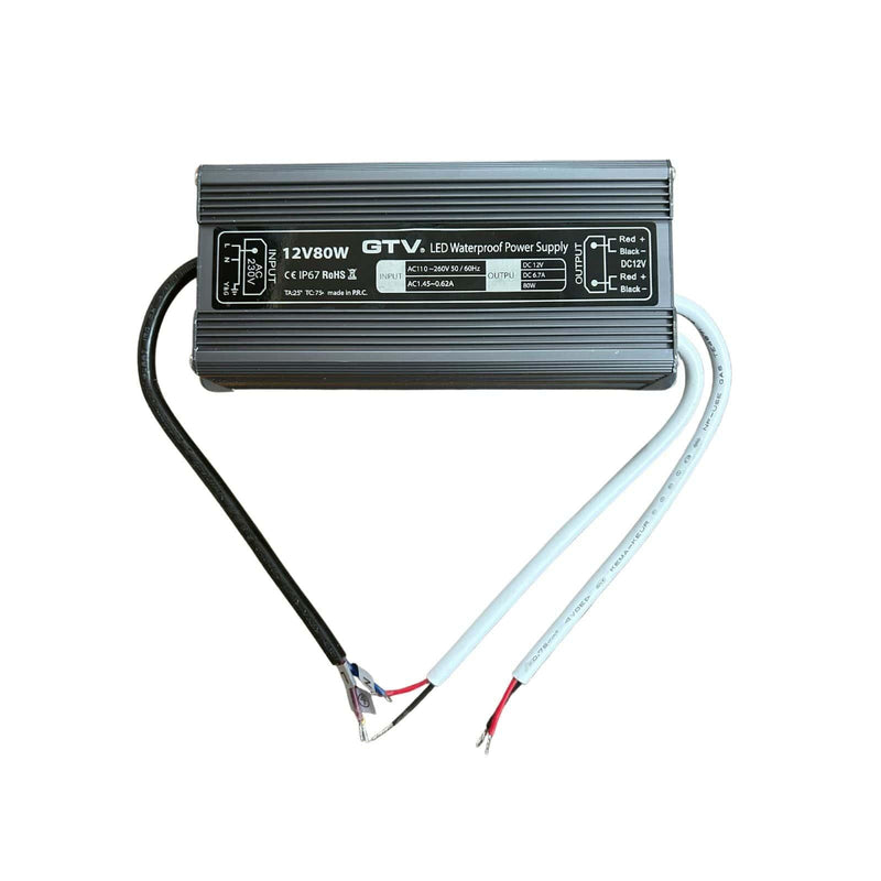 Transformateur 12V 80W- AC/DC - IP67 - Mobalu Boutique